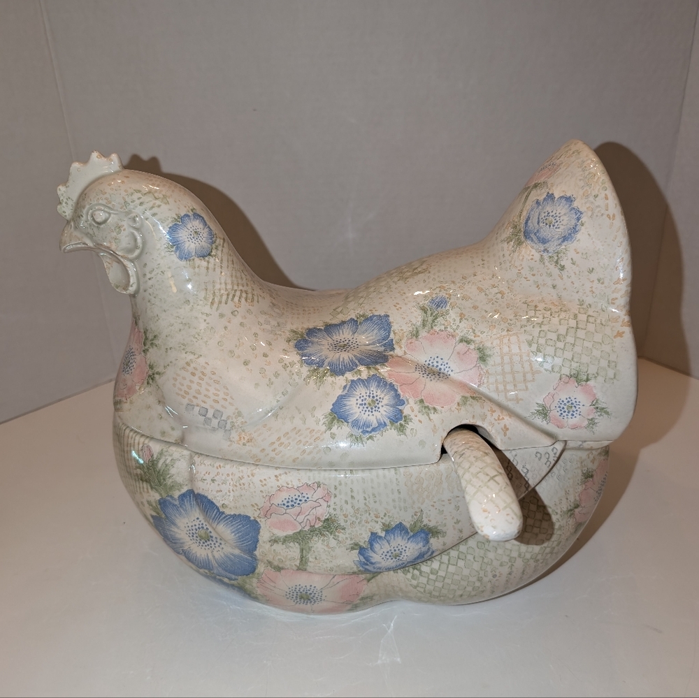 NWOT Vintage “Fitz & Floyd" Provence Soup Tureen with Ladle